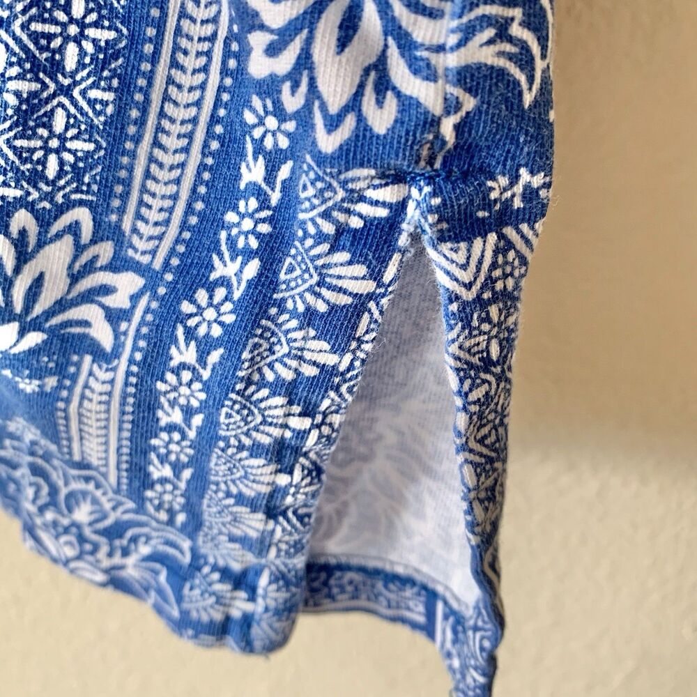 Woman Within Short Sleeve Cotton V-neck T-shirts Lot Of 3 Blue White Patterns 4X - Picture 9 of 16